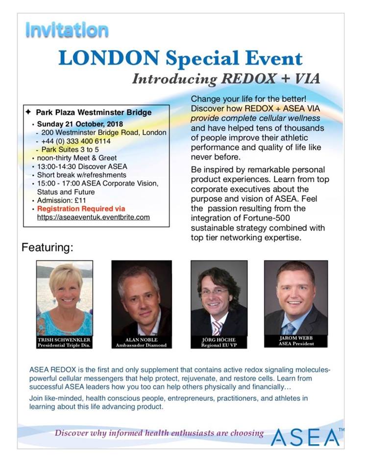 London ASEA 21 October 2018