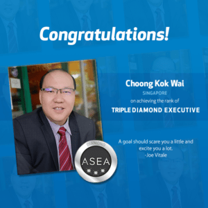Choong Kok Wai ASEA Triple Diamond Executive recognition