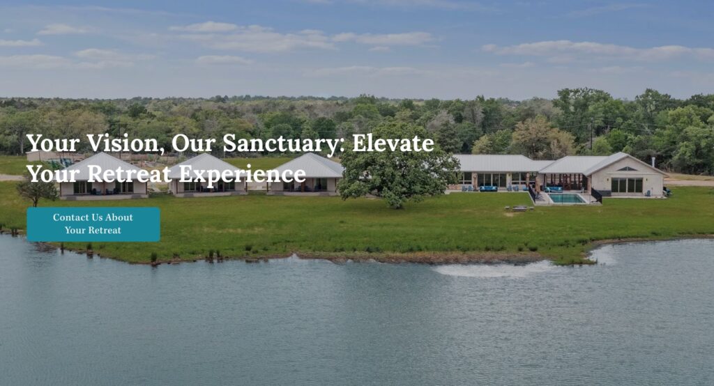 lakefront facilities for retreats, events